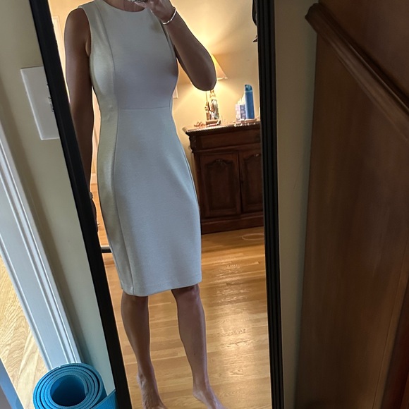 Calvin Klein Cream Sleeveless Midi Dress - Picture 4 of 4